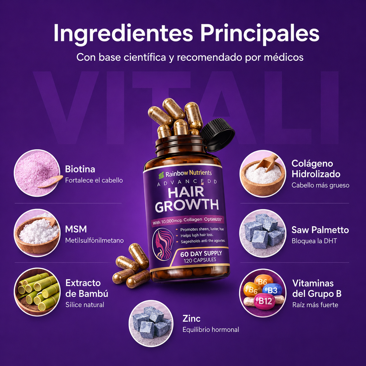 Vitali™ - Vitaminas 24 en 1 para el cabello