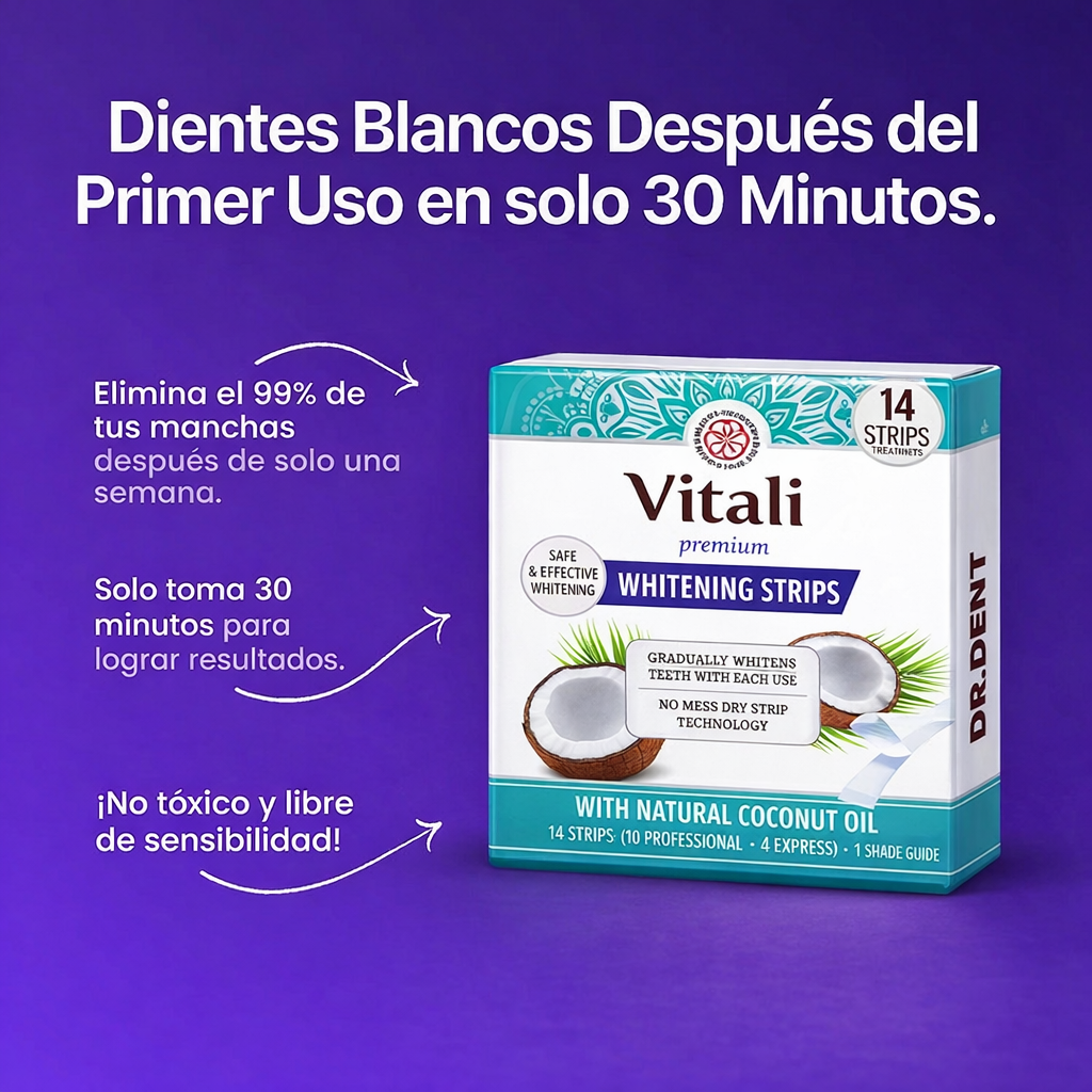 Vitali™ - Tiras Blanqueadoras de coco