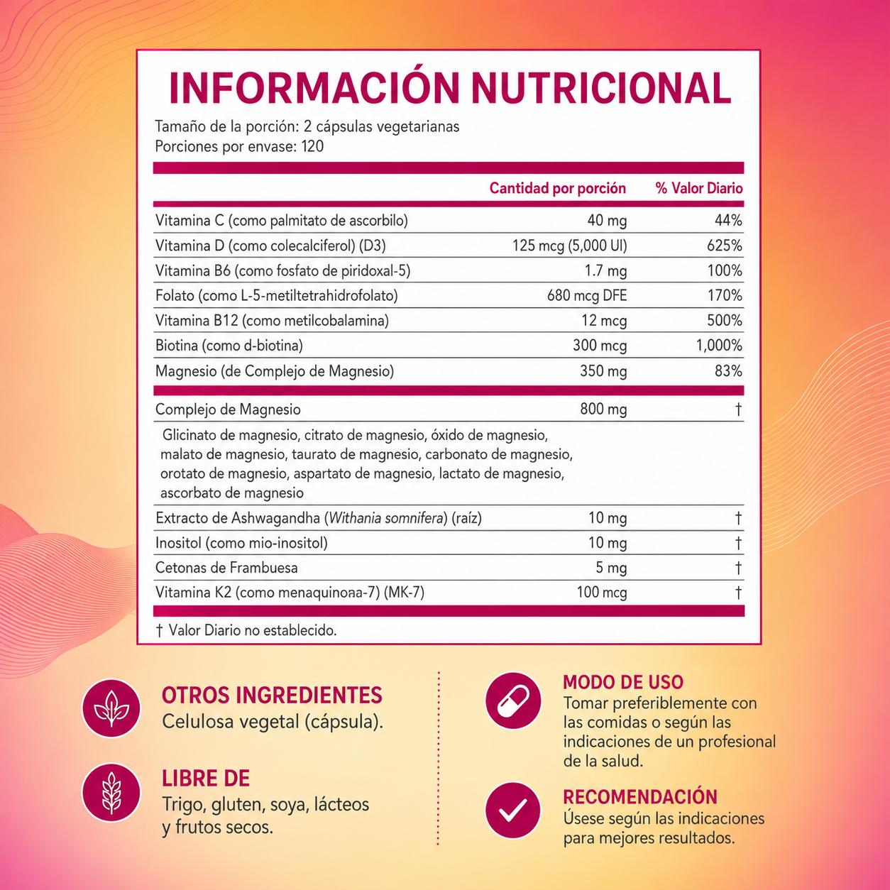 Vitali™ - Magnesio Complex para mujeres